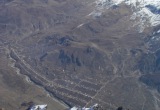 Южная часть черекского ущелья. Фотография снята с борта вертолета. Декабрь 2010 года