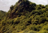 Общий вид на одно из святилищ городища Гиляч. (Gilyach shaharni tabiniuchu djherlerini birini, katindan körüniuü.)